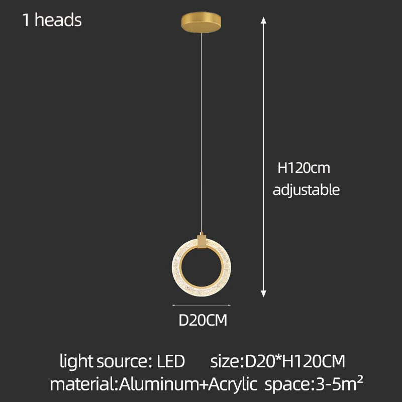Campeggi LED Circular Chandelier Pendant Light Living Room