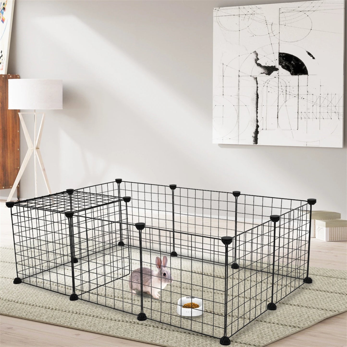 Pet Playpen Small Animal Cage Indoor Portable Metal Fence