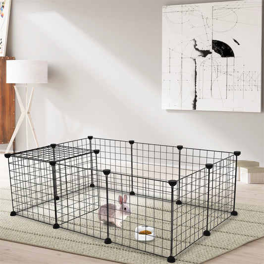 Pet Playpen Small Animal Cage Indoor Portable Metal Fence