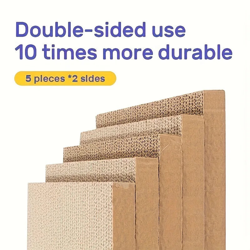 CZBNYX 5-Piece Corrugated Cardboard Cat Scratching Board Nest