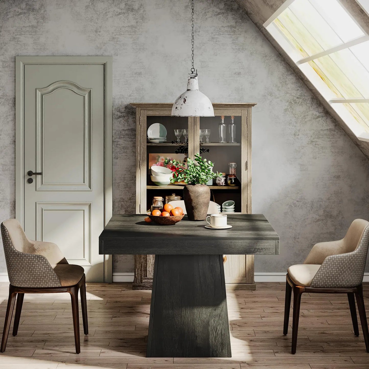 Tribesigns Square Modern Farmhouse Kitchen Dining Table