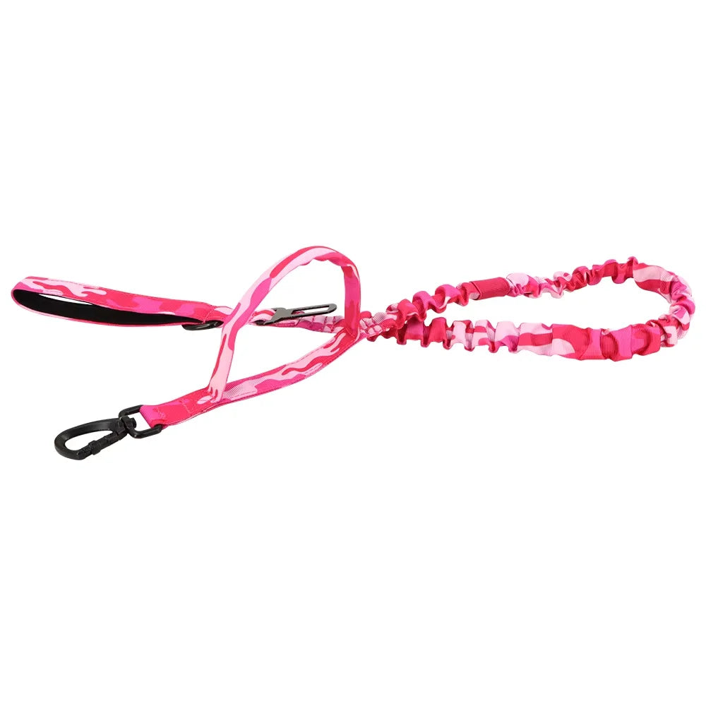 Military Dog Leash With Elastic Rope And Quick Release
