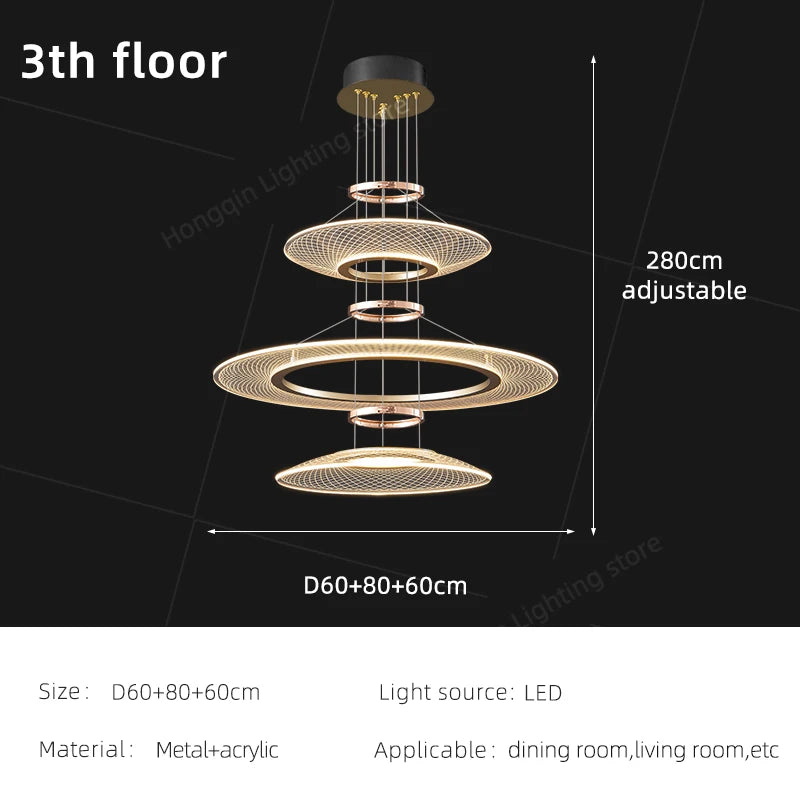 Yingxuan LED Living Room Pendant Light Ceiling Chandelier