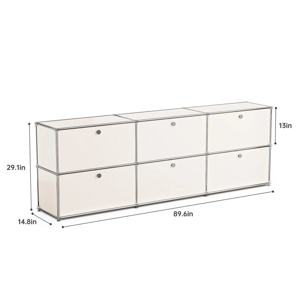 Modern Storage Cabinet Stainless Metal Organizer TV Stand Cabinet for Living Room and Home Office Furniture
