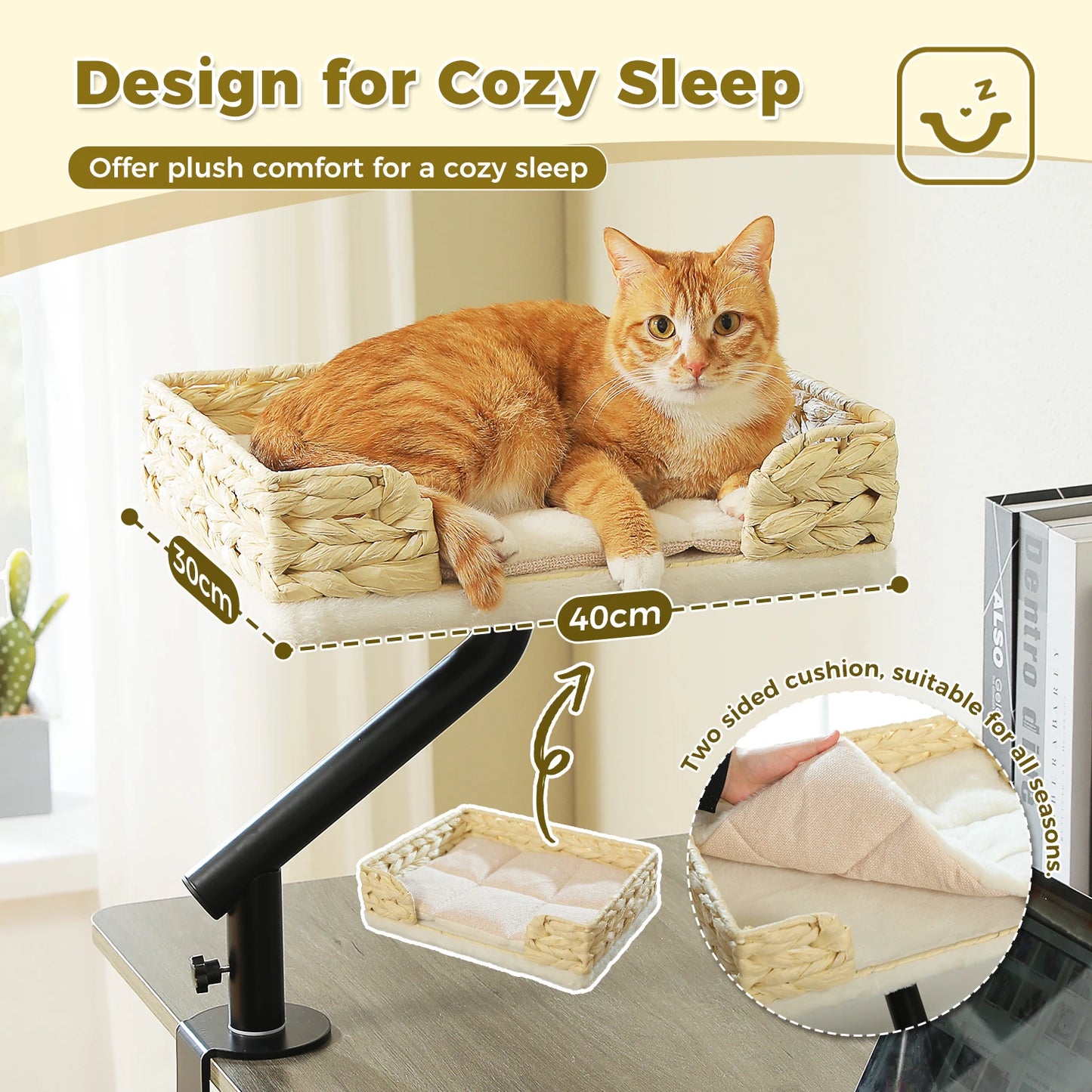 PAWZ Road Cat Desk Bed Rotatable Stand Adjustable Hammock