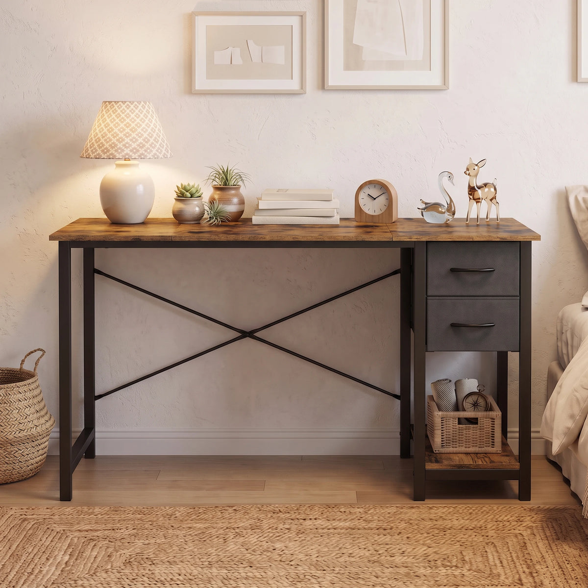 MCQ Standing Office Desk With Drawers And Storage