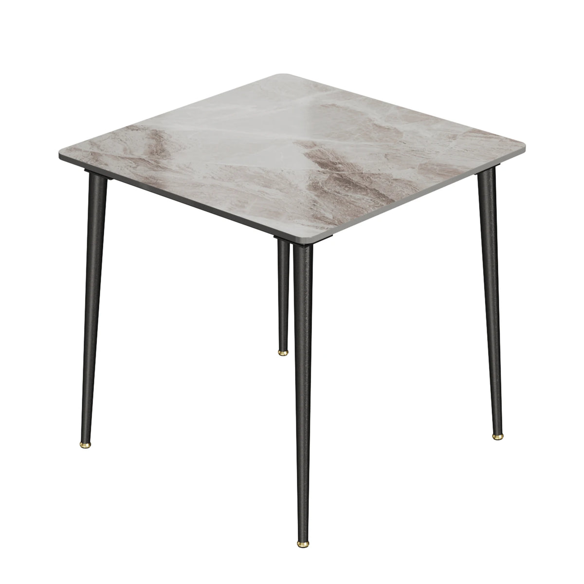 Square Marble Dining Table With Metal Legs For Dining