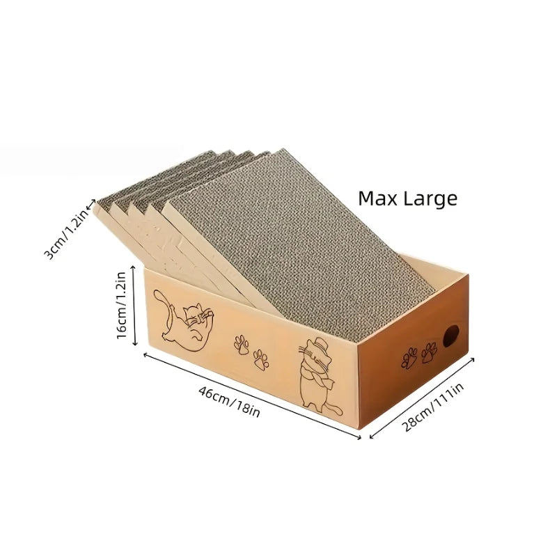 CZBNYX 5 Piece Corrugated Cardboard Cat Scratch Boards