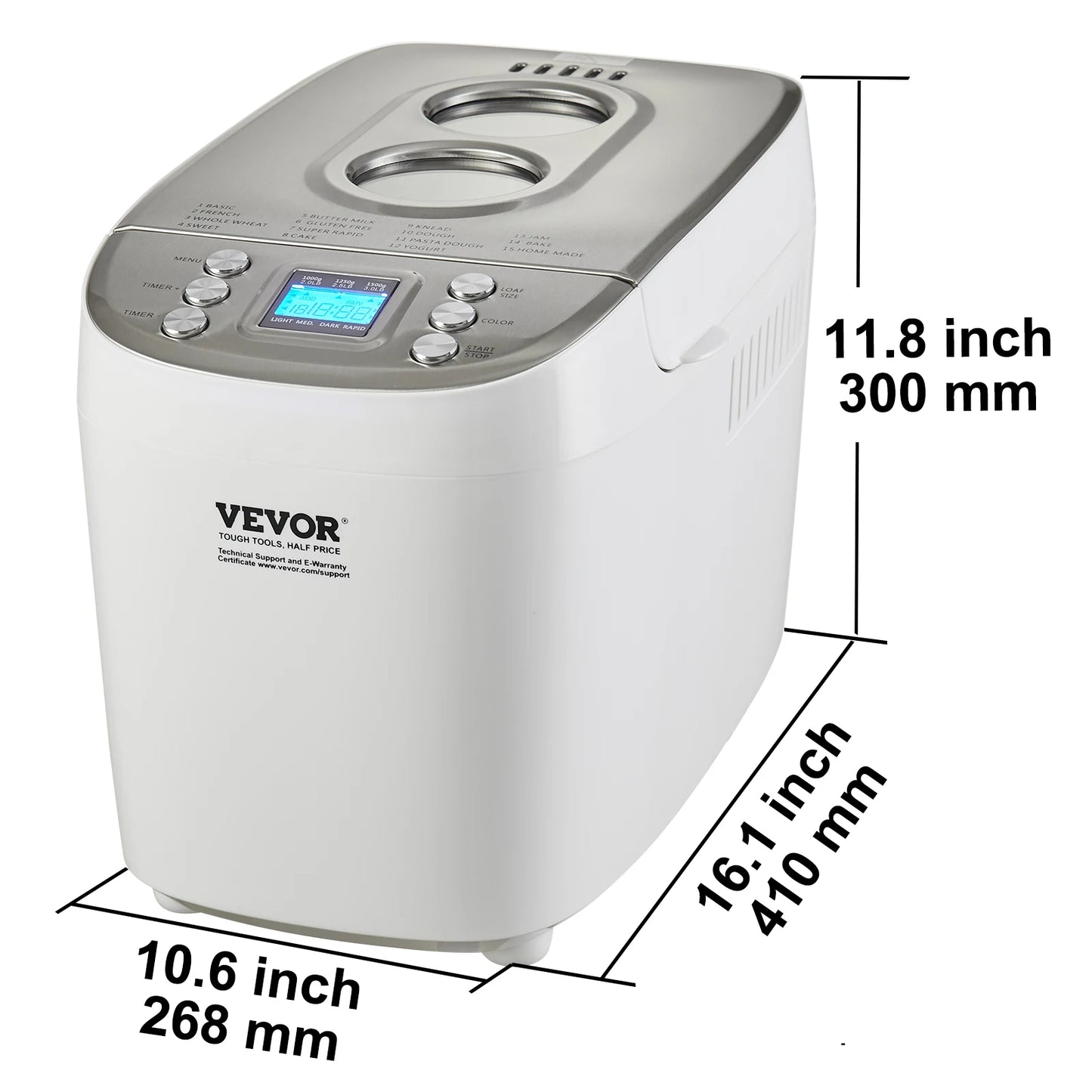 SucceBuy Bread Maker 15 In 1 Gluten Free Setting