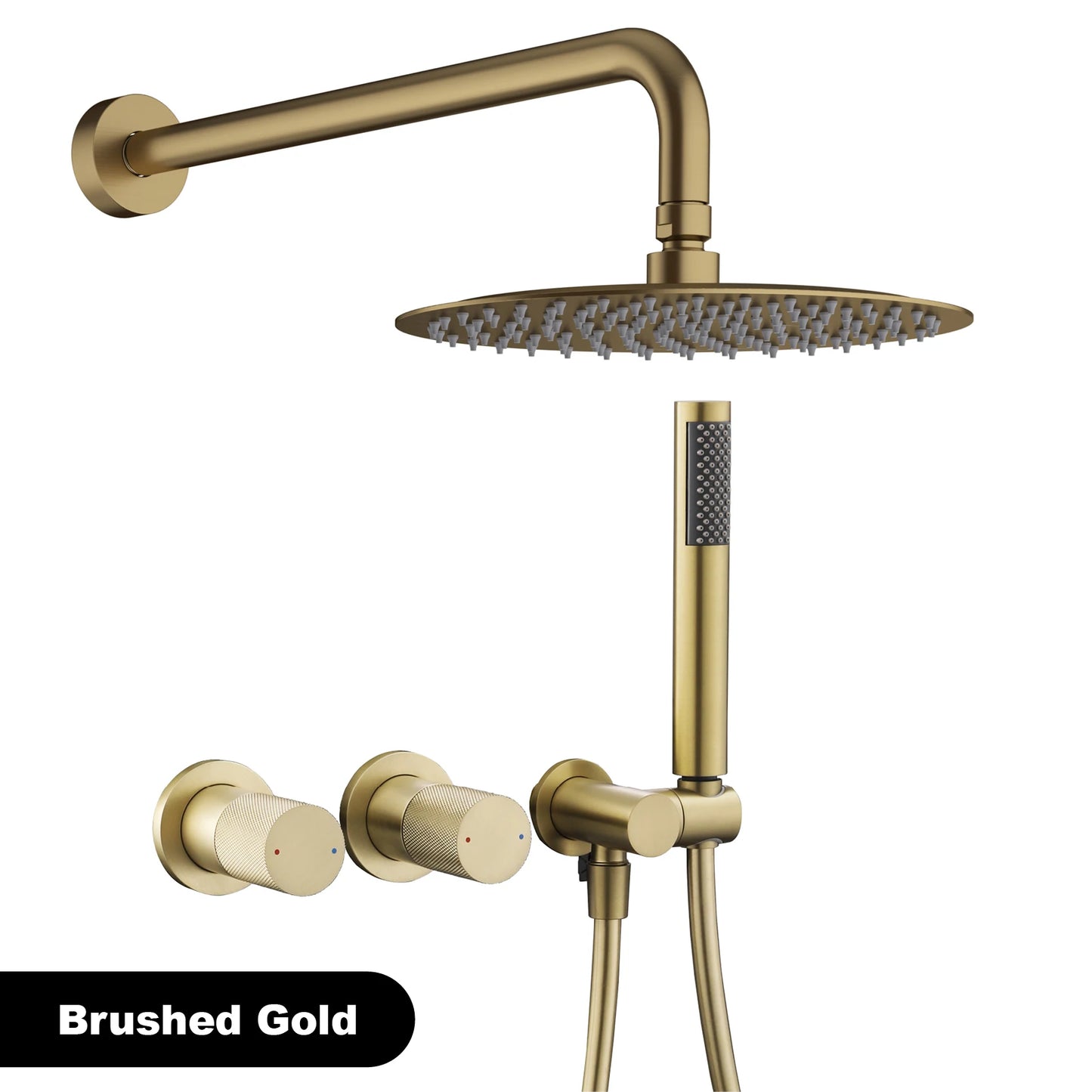 Gestana Brass Wall Mounted Shower System With Dual Control
