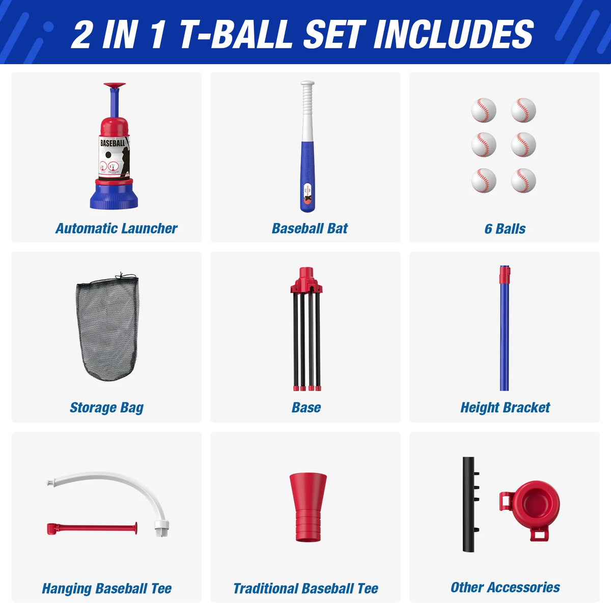 QDRAGON Kids Baseball Set With Auto Pitching Machine