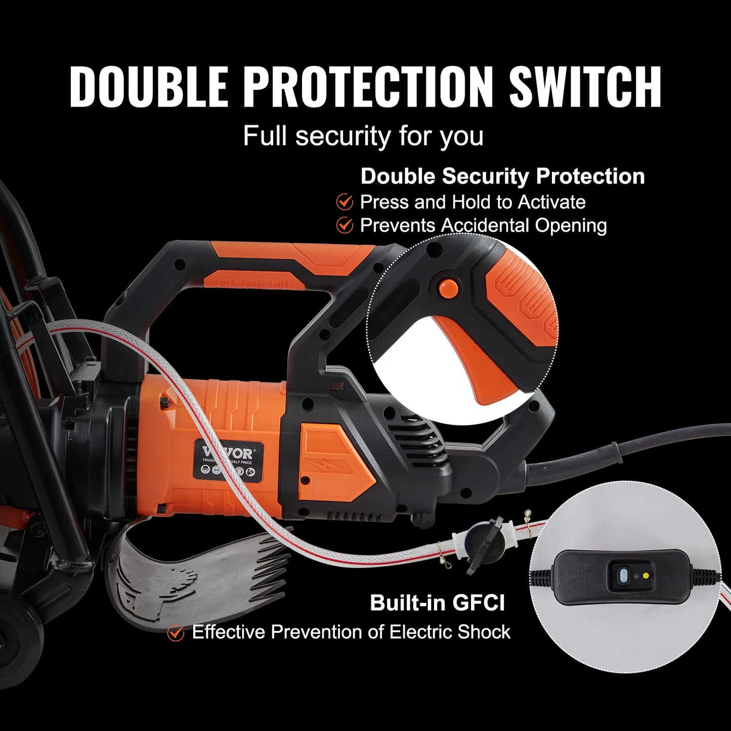 Electric Concrete Saw With Wet Cutting Capability
