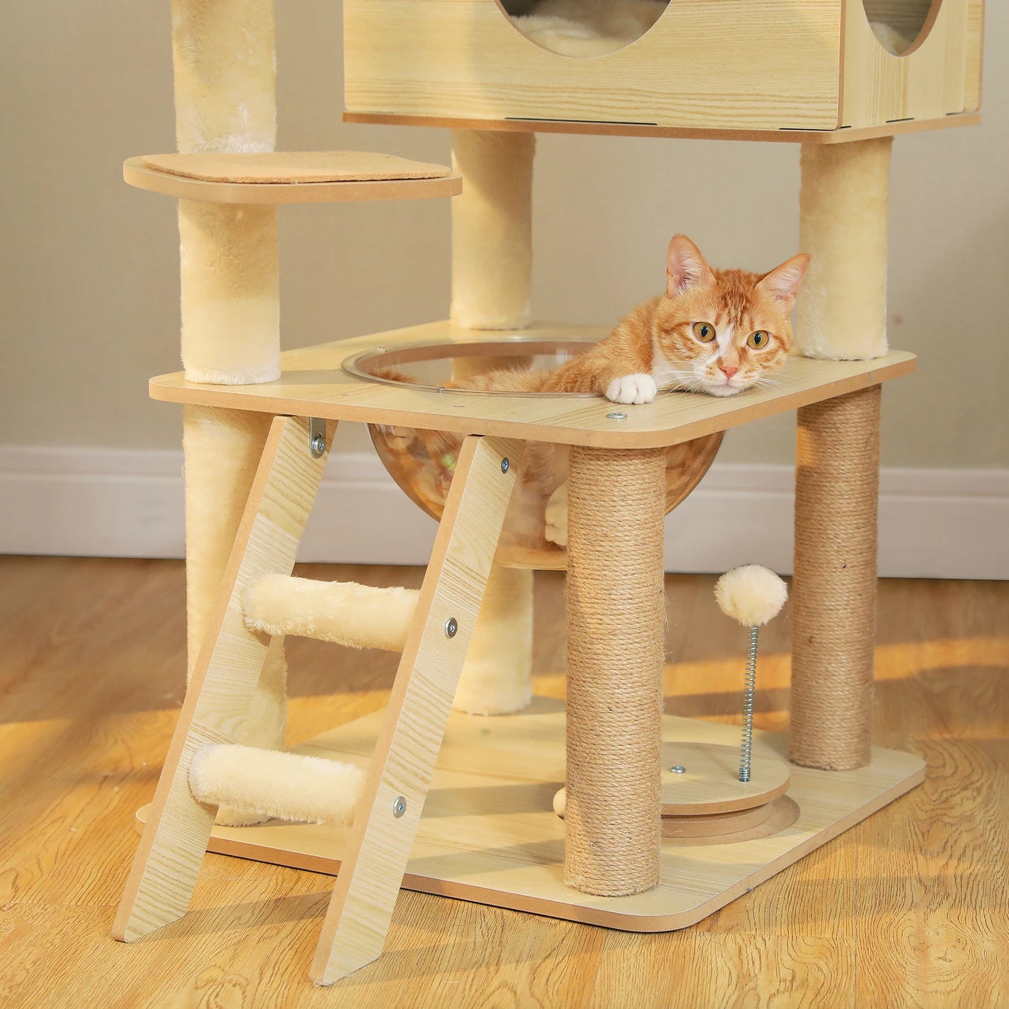PAWZ Ro Multi Level Cat Tree Indoor Wood Tower
