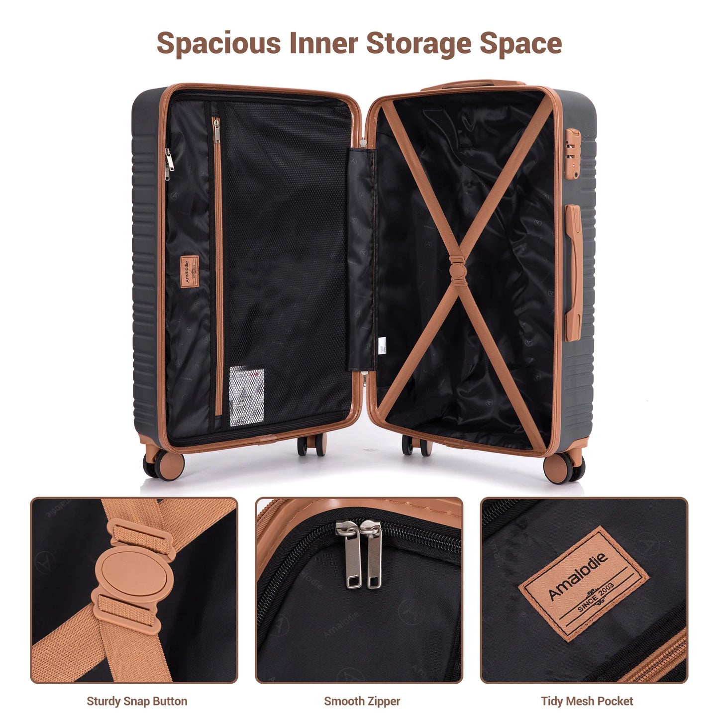 Luggage Sets 6 Piece,Suitcases with Double Spinner Wheels and TSA Lock,Hardcase 6 set 16/20/24/28 Luggage  with Travel Duffle Bag