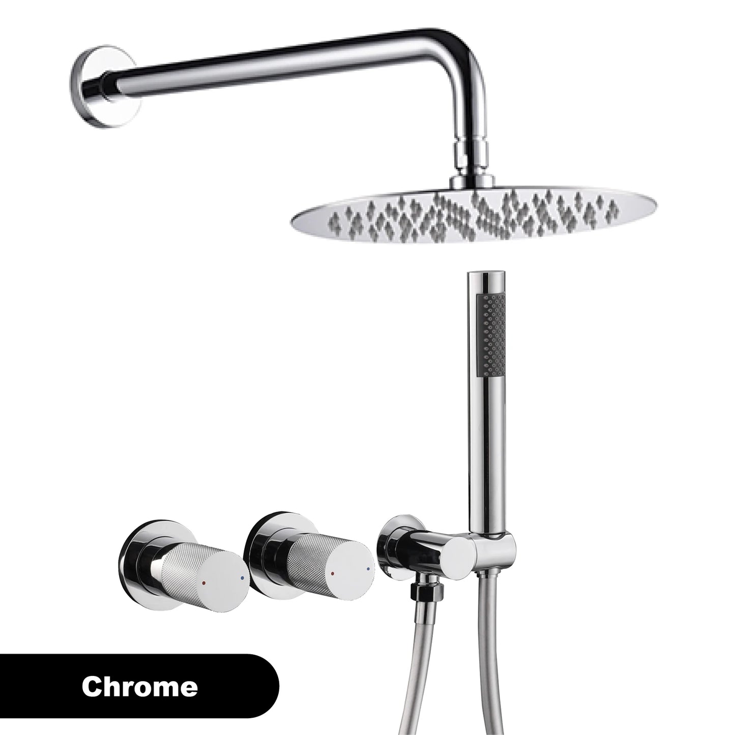 Gestana Brass Wall Mounted Shower System With Dual Control
