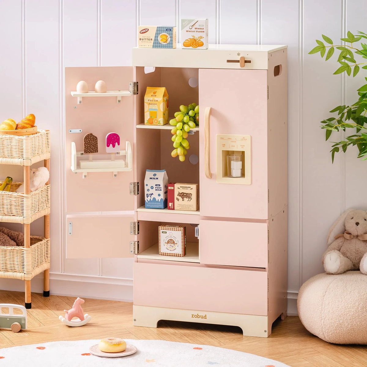 Robud Wooden Kids Play Kitchen Set With Appliances
