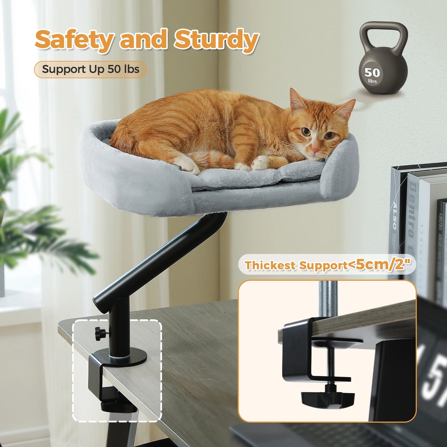 PAWZ Road Cat Desk Bed Rotatable Stand Adjustable Hammock