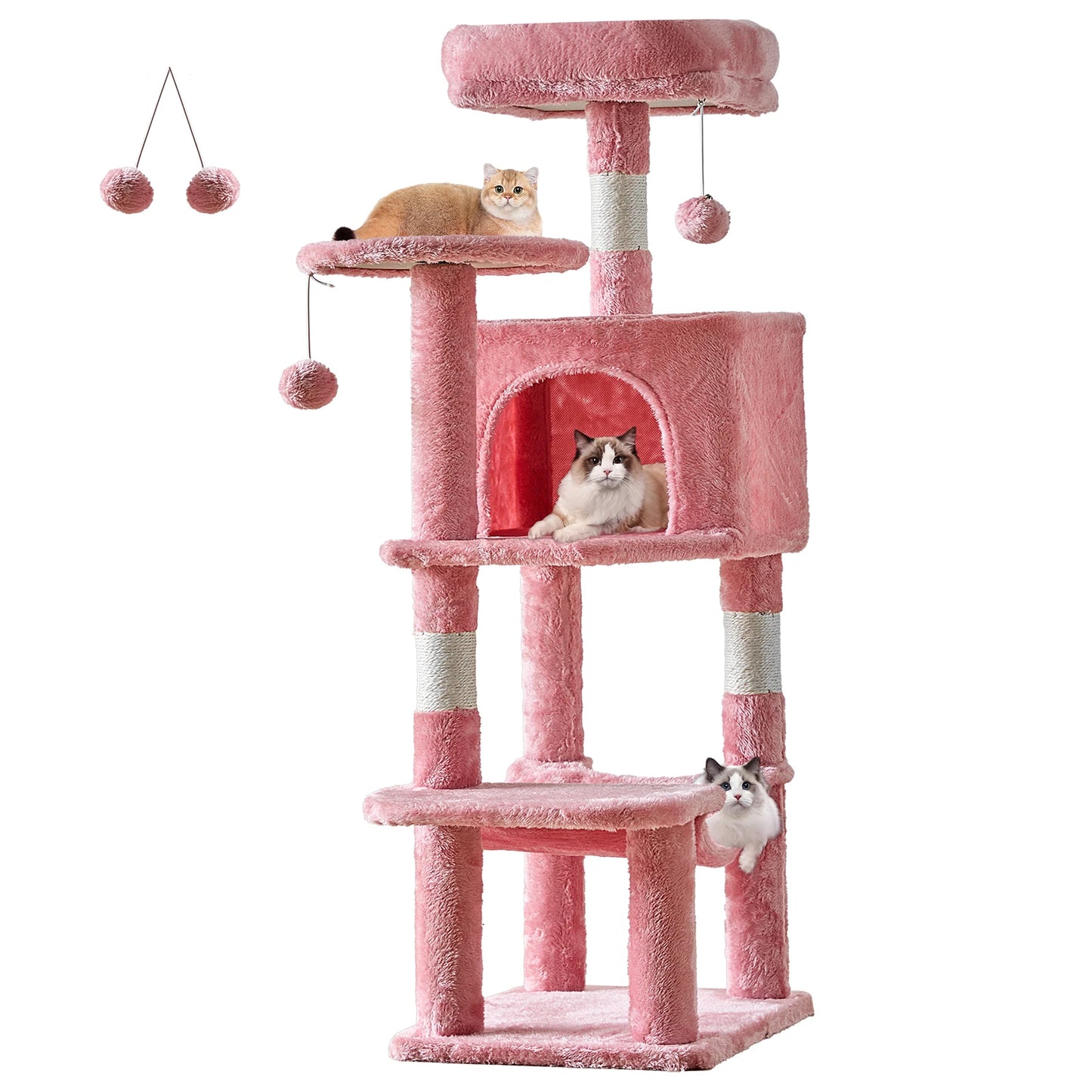 JHK Cat Tree Tall Multi Cat Climbing Tower Indoor