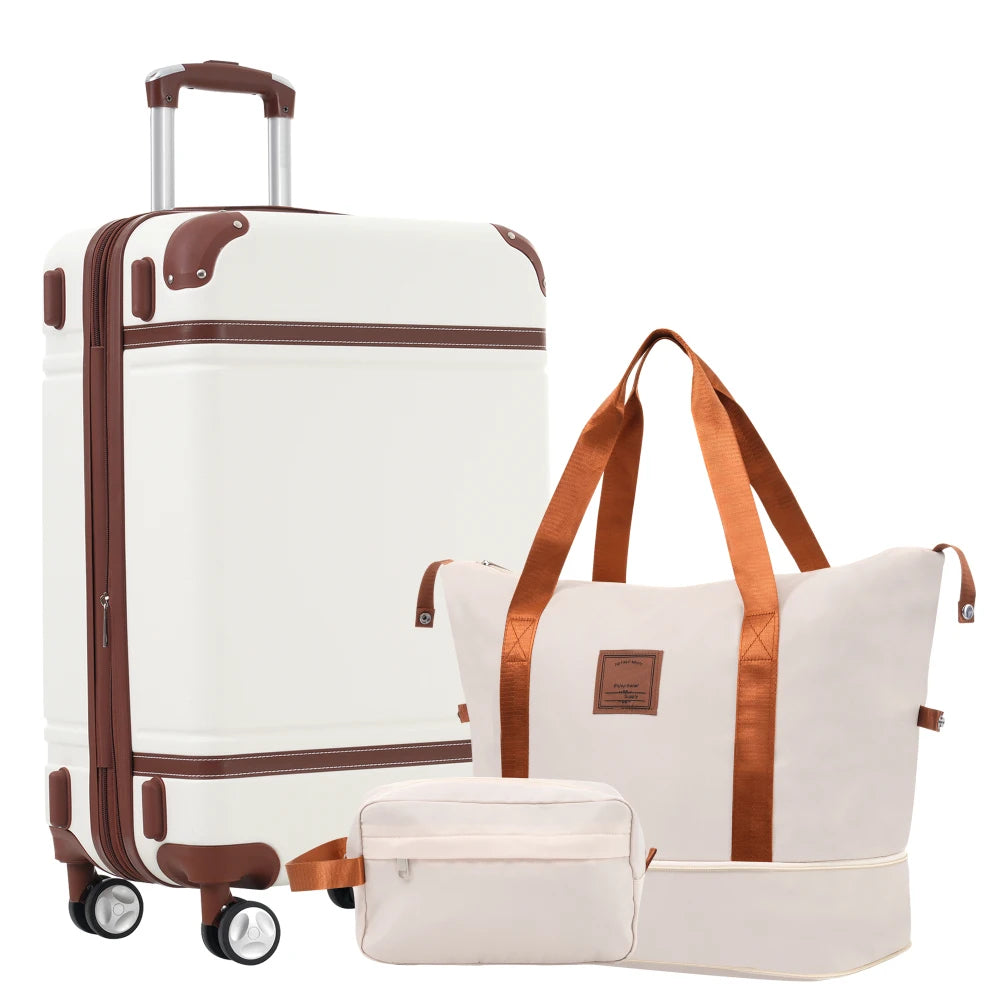 Lightweight ABS Luggage Set With Spinner Wheels And TSA Lock