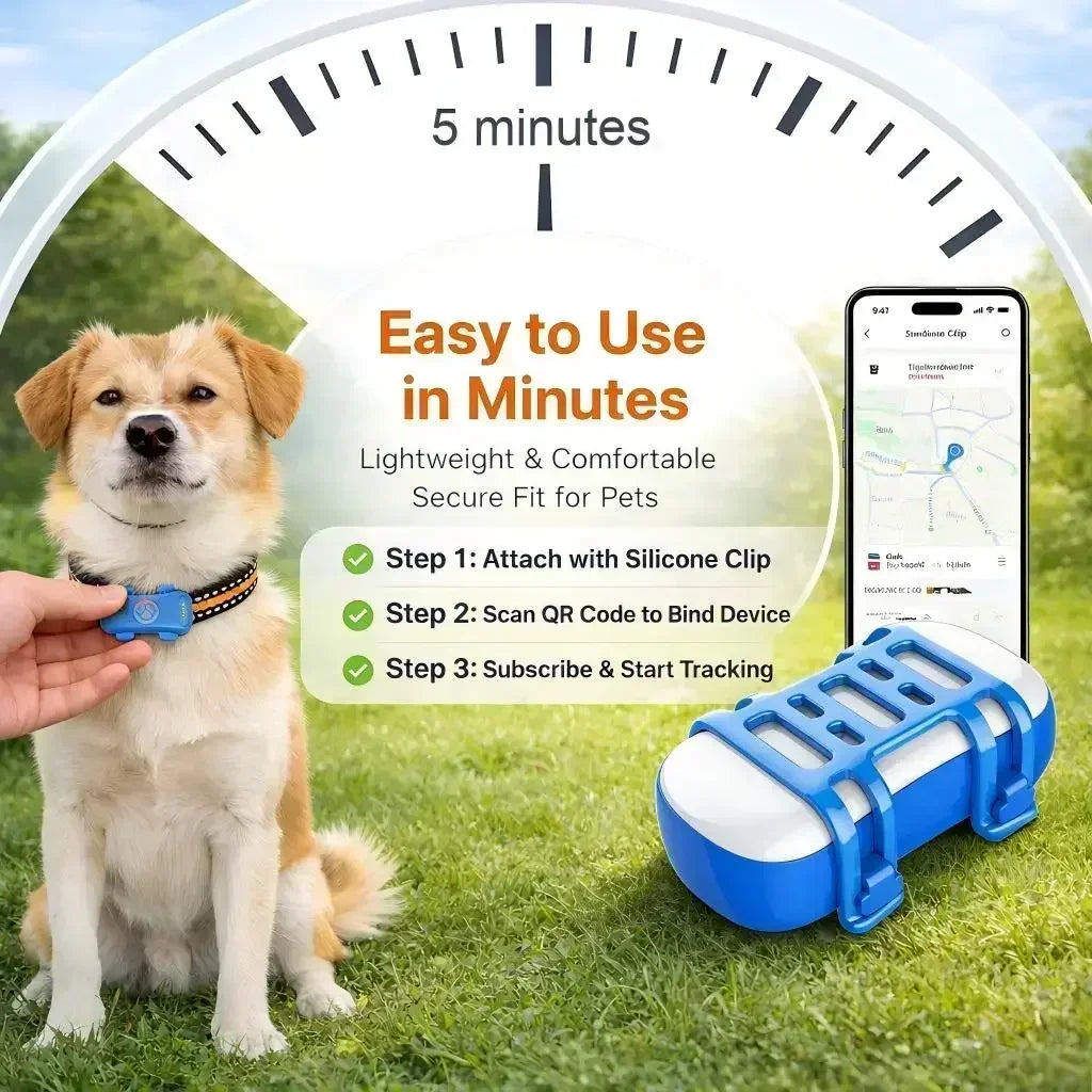 Wanwaytech 4G GPS Pet Tracker For Dogs And Cats Waterproof
