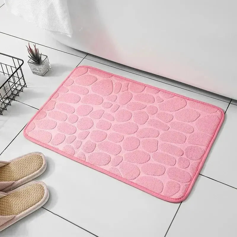 Embossed Fiber Carpet Anti Slip Bath Mat For Home