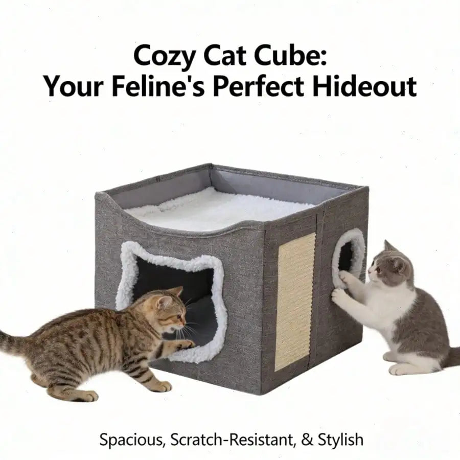 Multi Level Cat House With Bed, Tunnel And Scratching Post
