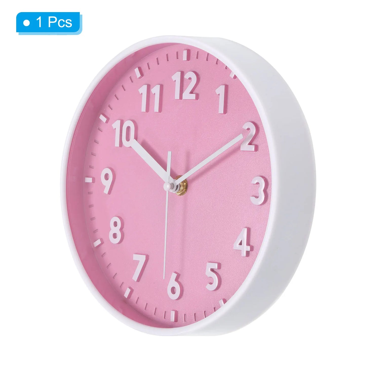 UXCELL Wall Clock 3D Numbers Silent Quartz Battery Operated