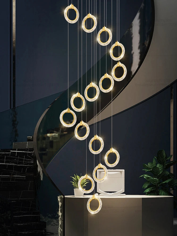 Campeggi LED Circular Chandelier Pendant Light Living Room