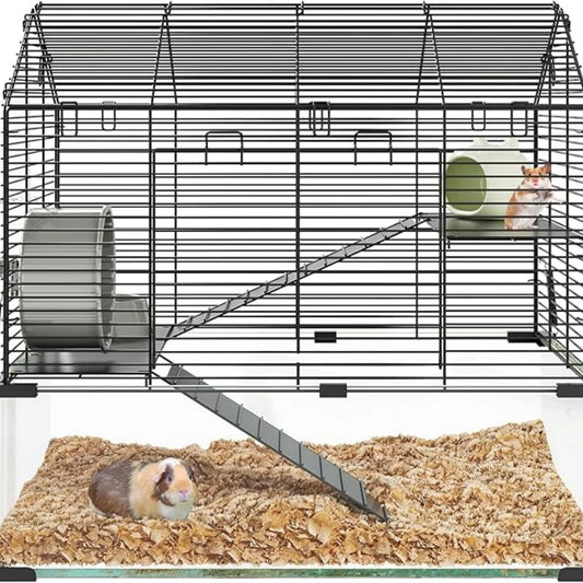 HiMISS 3 Tier Large Hamster Enclosure With Glass Panels