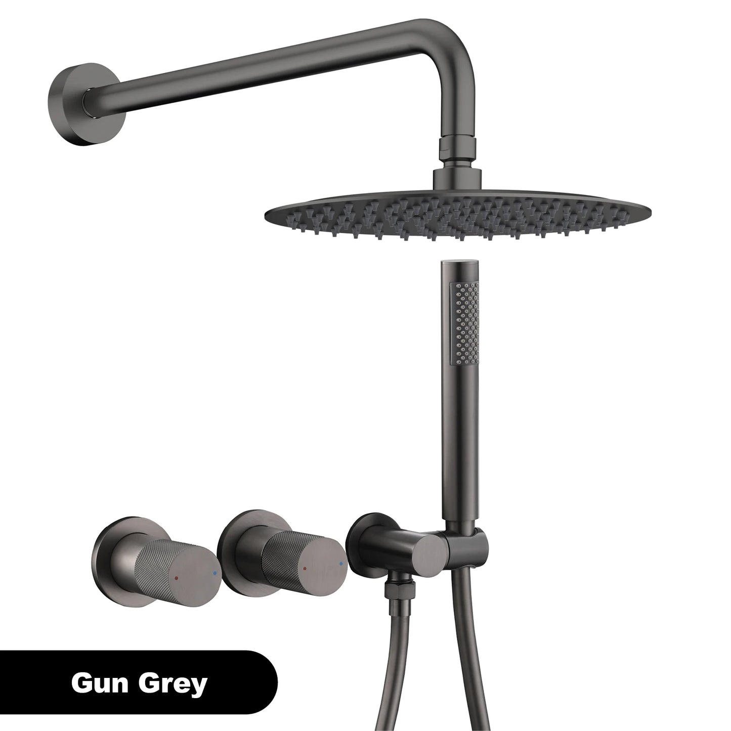 Gestana Brass Wall Mounted Shower System With Dual Control