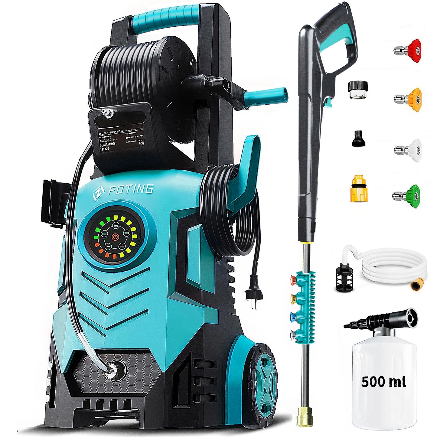 FF FOTING 5000 PSI Pressure Washer 3 GPM Touch Screen