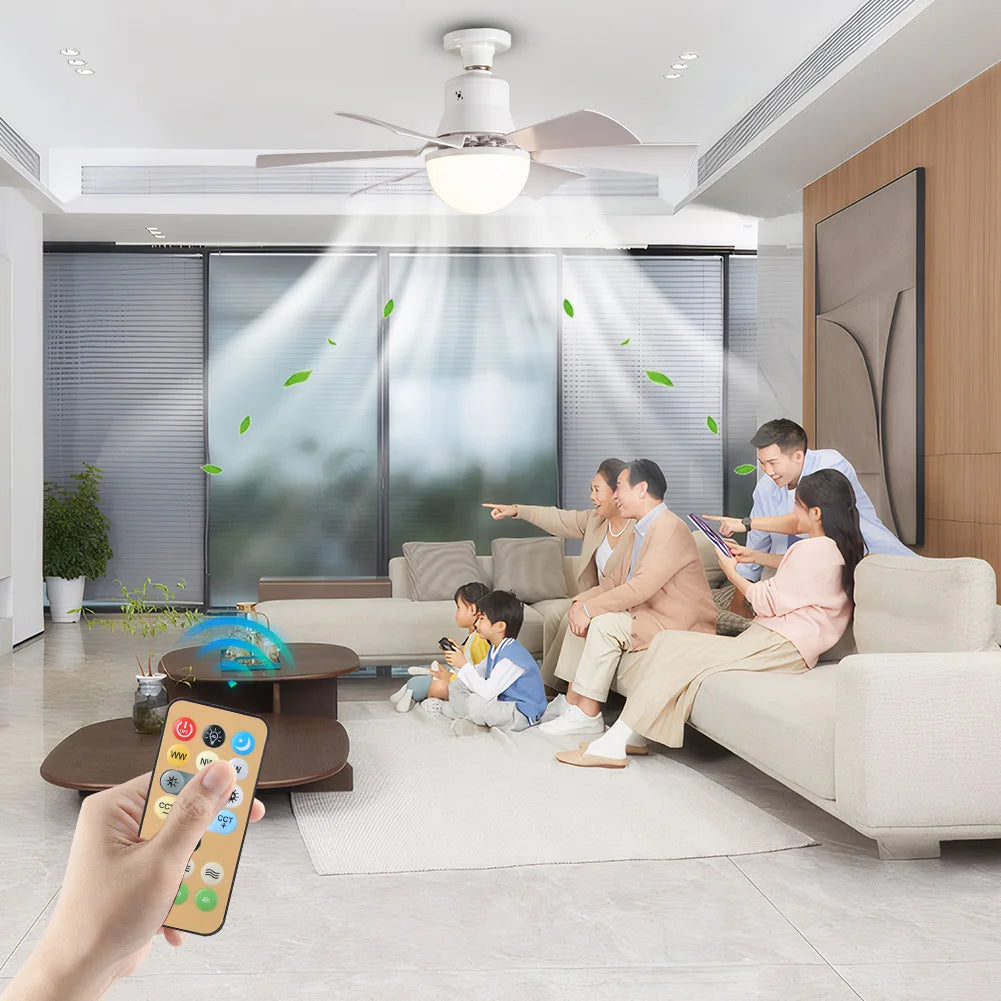 Sikiwind Ceiling Fan With Remote 3 Speed Dimmable Light