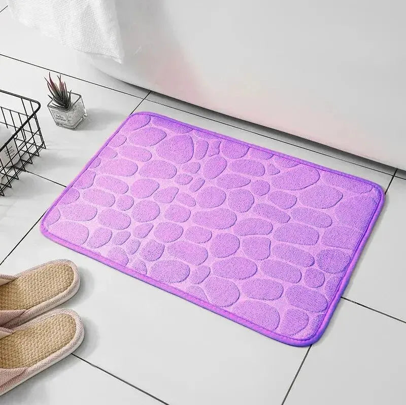 Embossed Fiber Carpet Anti Slip Bath Mat For Home