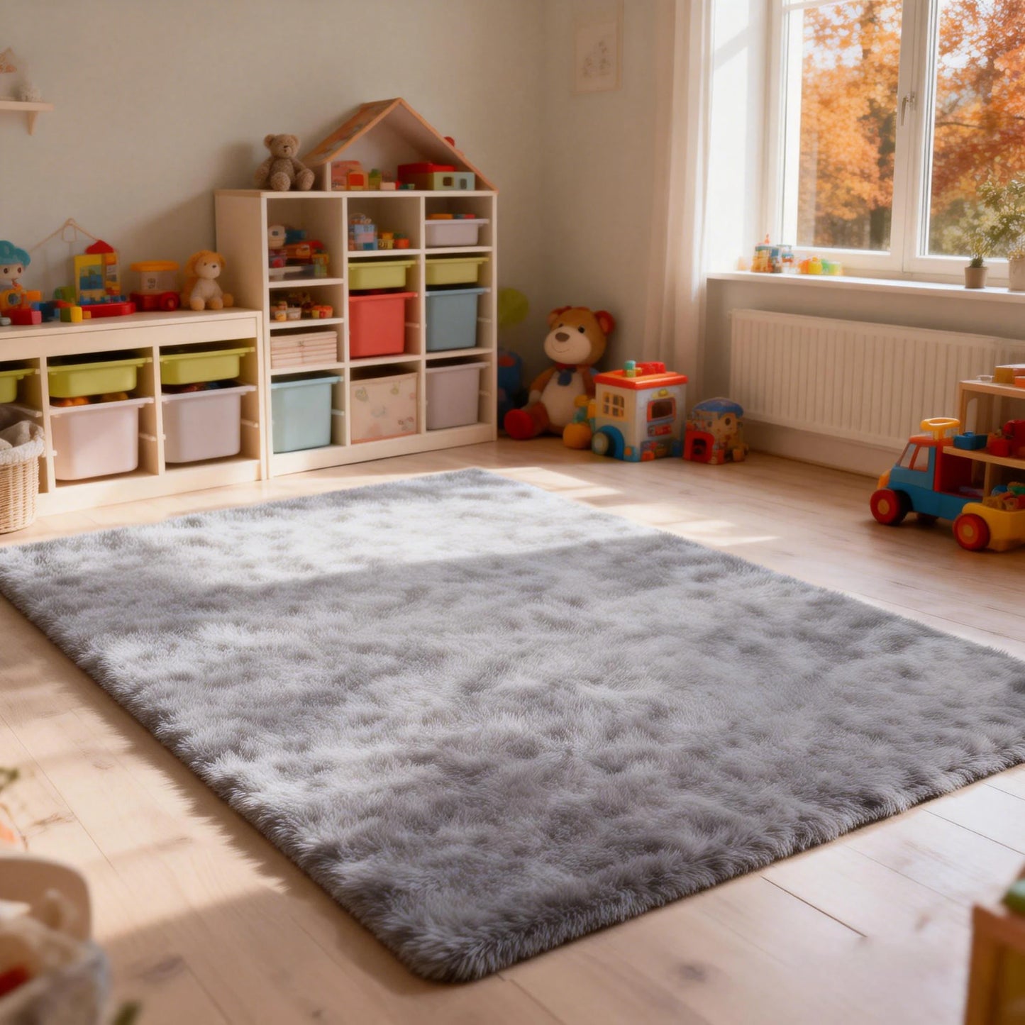 Ultra Soft Shag Rug For Living Room Polyester Furry