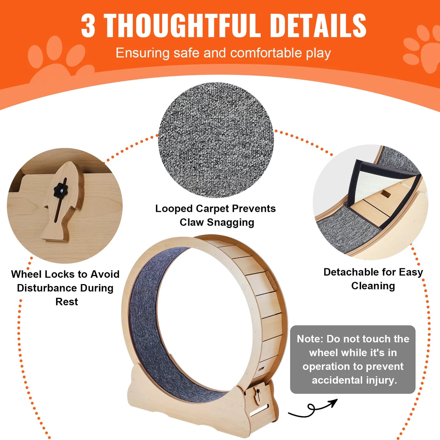 Wooden Cat Exercise Wheel For Indoor Cats