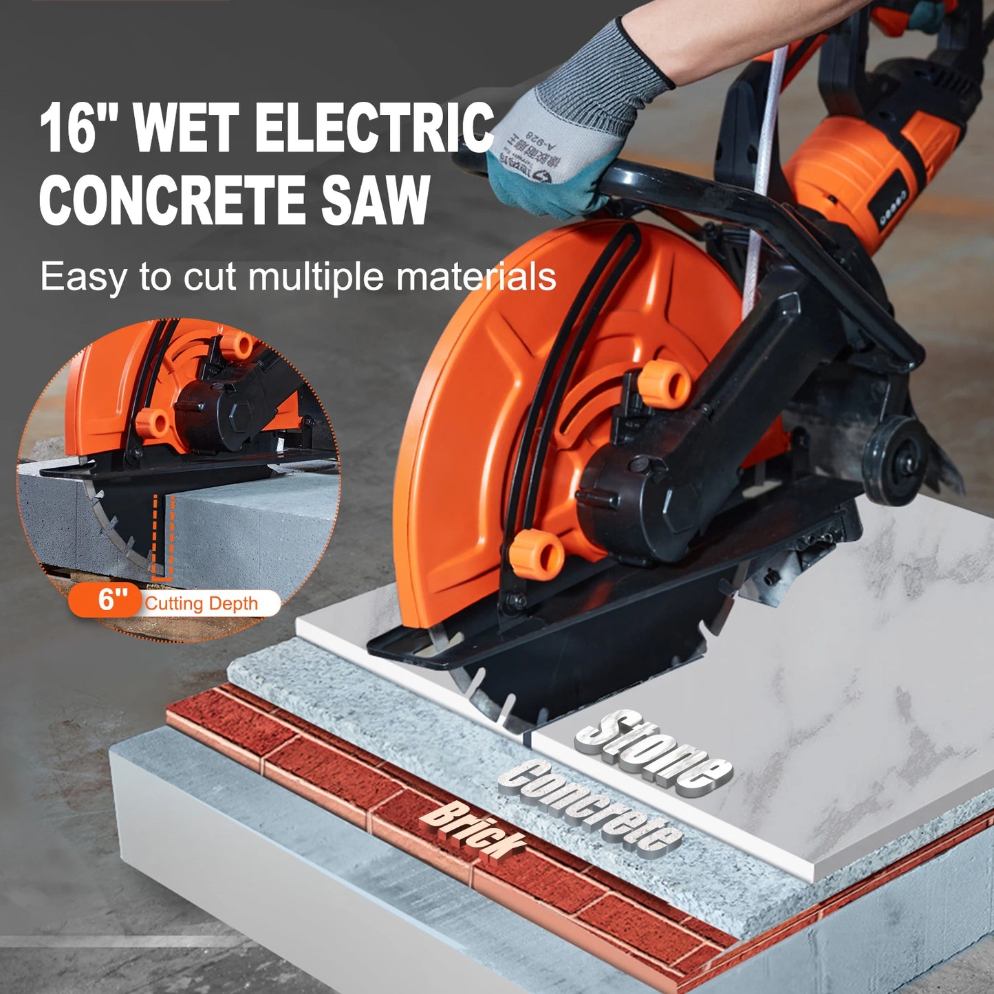 Electric Concrete Saw Circular Wet Cutter