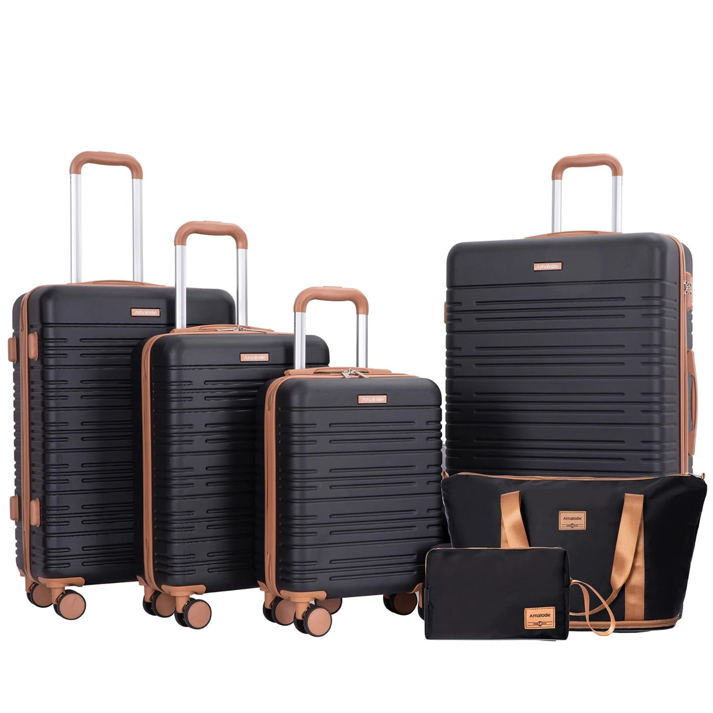 Luggage Sets 6 Piece,Suitcases with Double Spinner Wheels and TSA Lock,Hardcase 6 set 16/20/24/28 Luggage  with Travel Duffle Bag