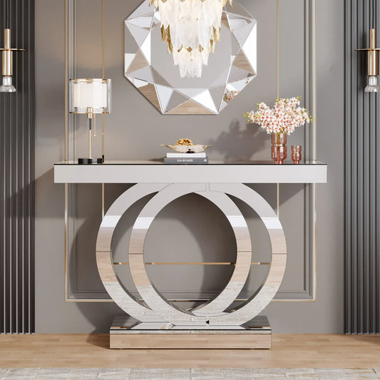 Tribesigns Mirrored Console Table for Modern Entryways