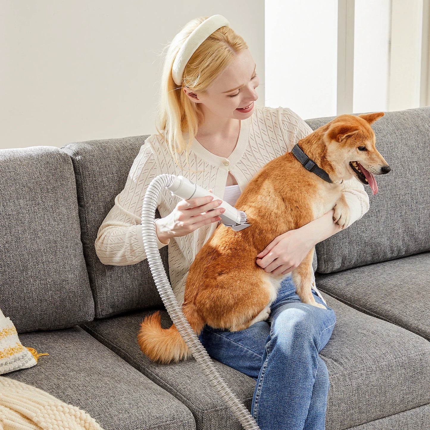 JHK Pet Grooming Vacuum Kit With 5 Tools Cordless Clippers