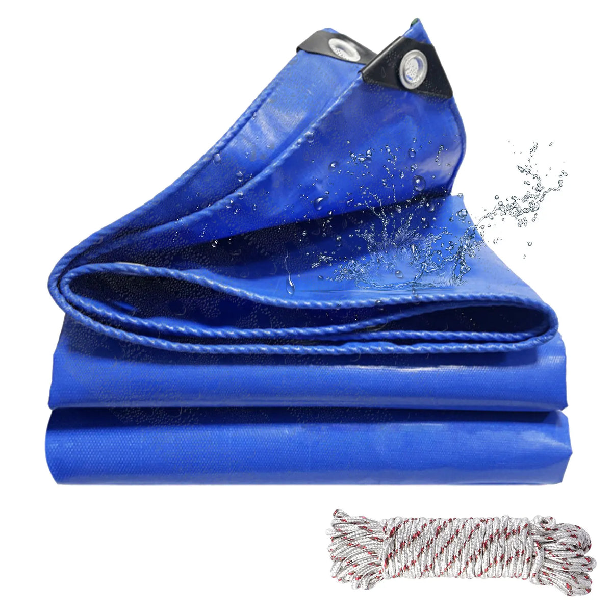 PVC 440gsm Extra Waterproof Heavy Tarpaulin Tarp Sheet Cover with Reinforced Grommets for Furniture Ground Multipurpose Covers