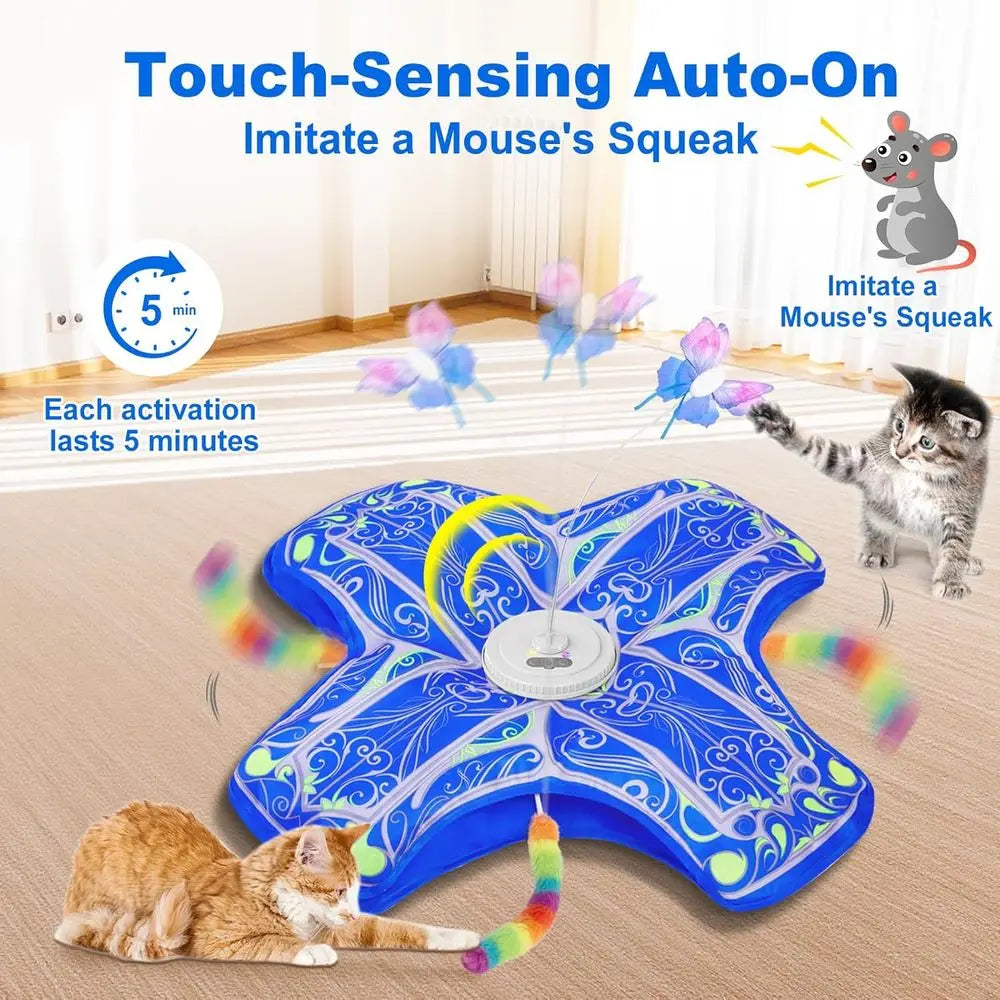 Rechargeable Dual Motion Interactive Cat Toy For Indoor Cats
