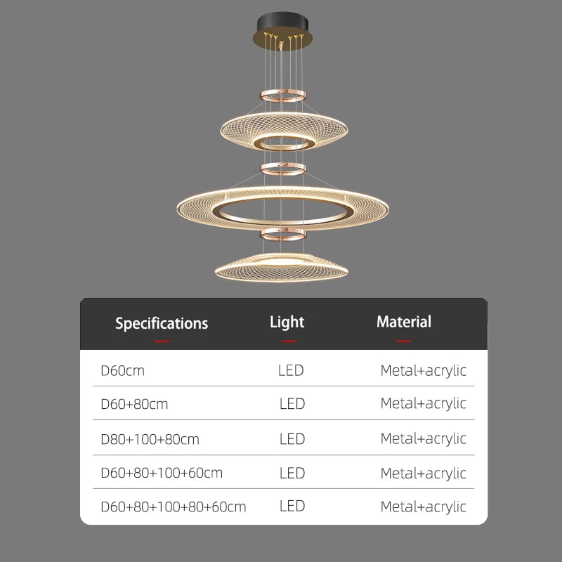 Yingxuan LED Living Room Pendant Light Ceiling Chandelier