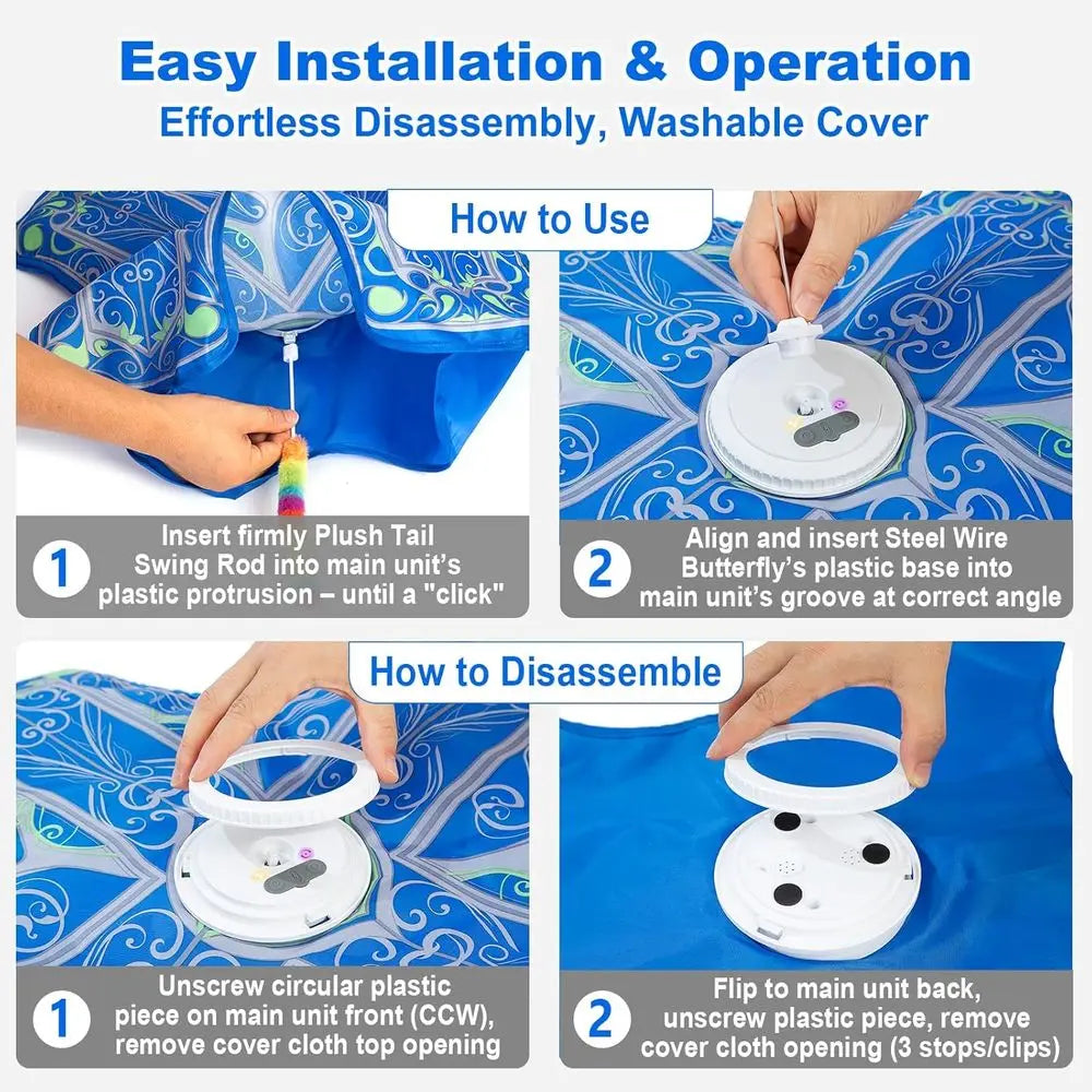 Rechargeable Dual Motion Interactive Cat Toy For Indoor Cats