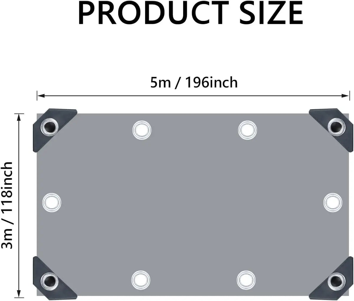 PVC 440gsm Extra Waterproof Heavy Tarpaulin Tarp Sheet Cover with Reinforced Grommets for Furniture Ground Multipurpose Covers