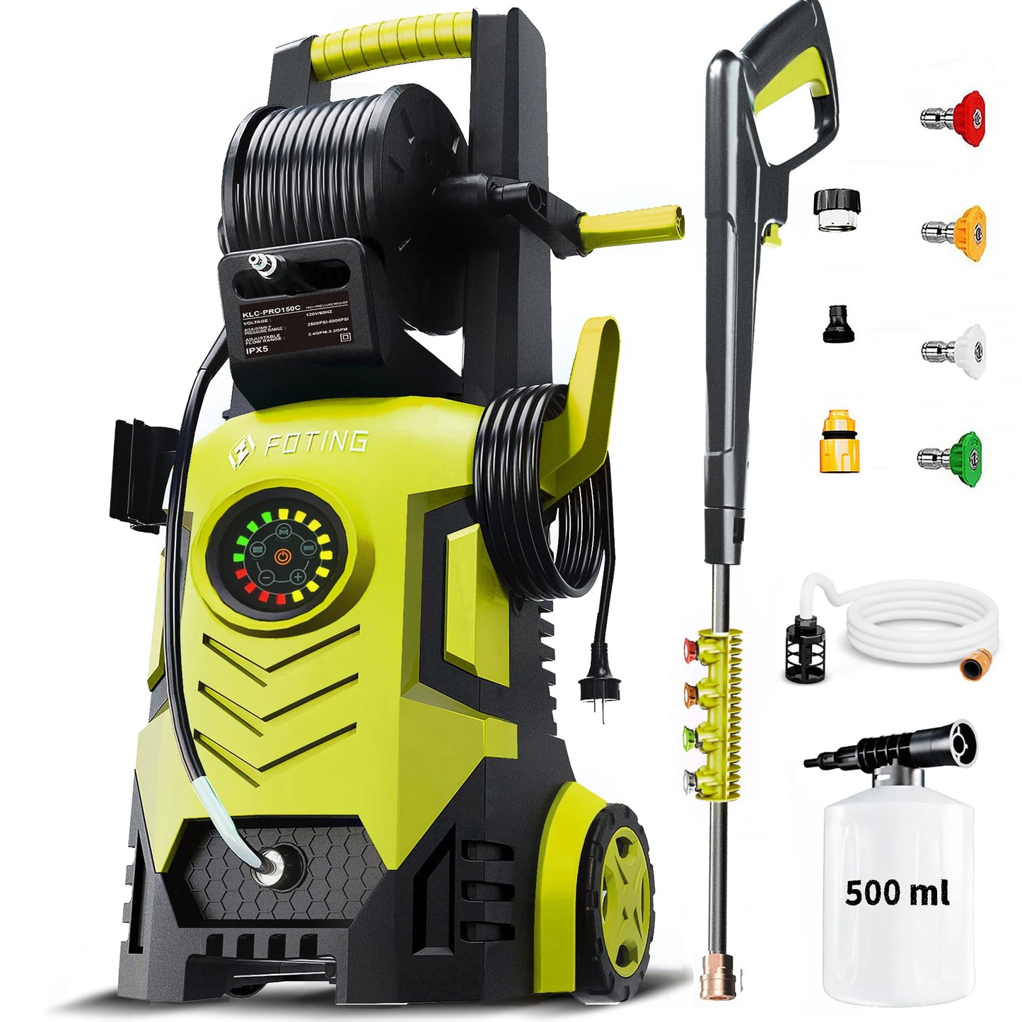 FF FOTING 5000 PSI Pressure Washer 3 GPM Touch Screen
