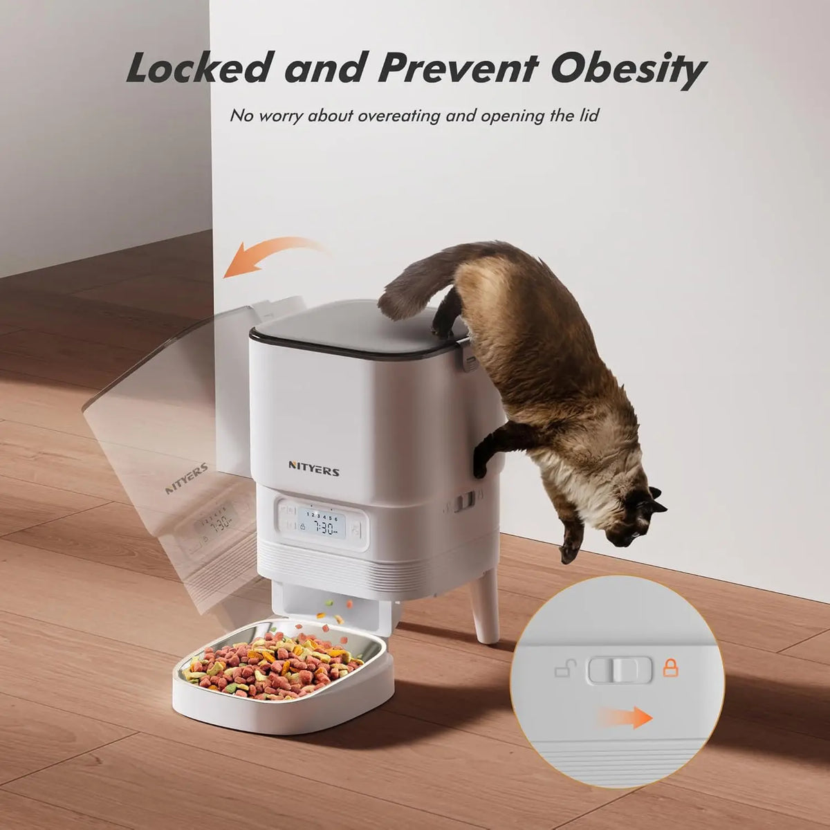 Nityers Automatic Pet Feeder With Timed Portion Control