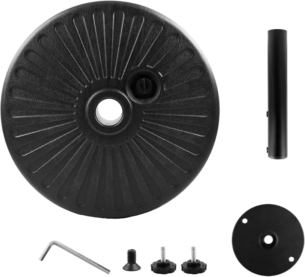 Adjustable Weighted Outdoor Umbrella Base With Wind Anchor