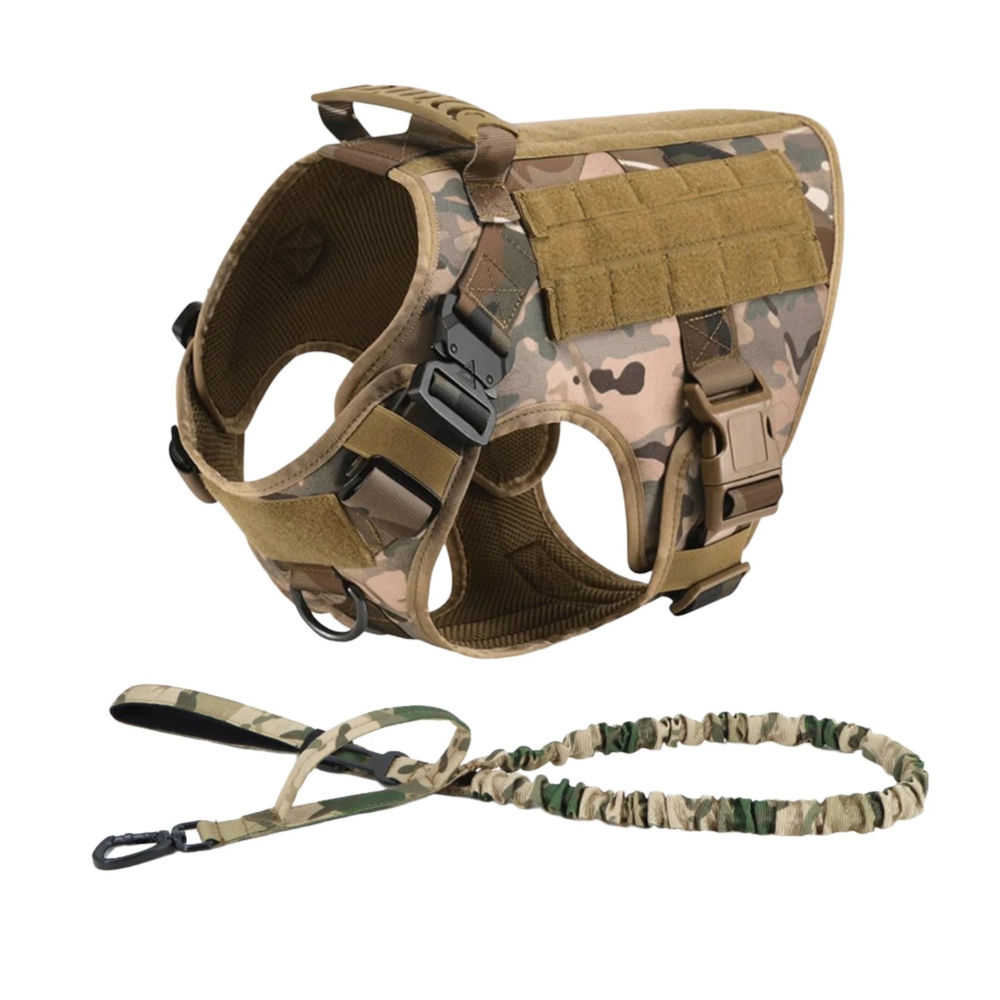 Shandong Nylon Tactical Dog Harness With Molle Pouches