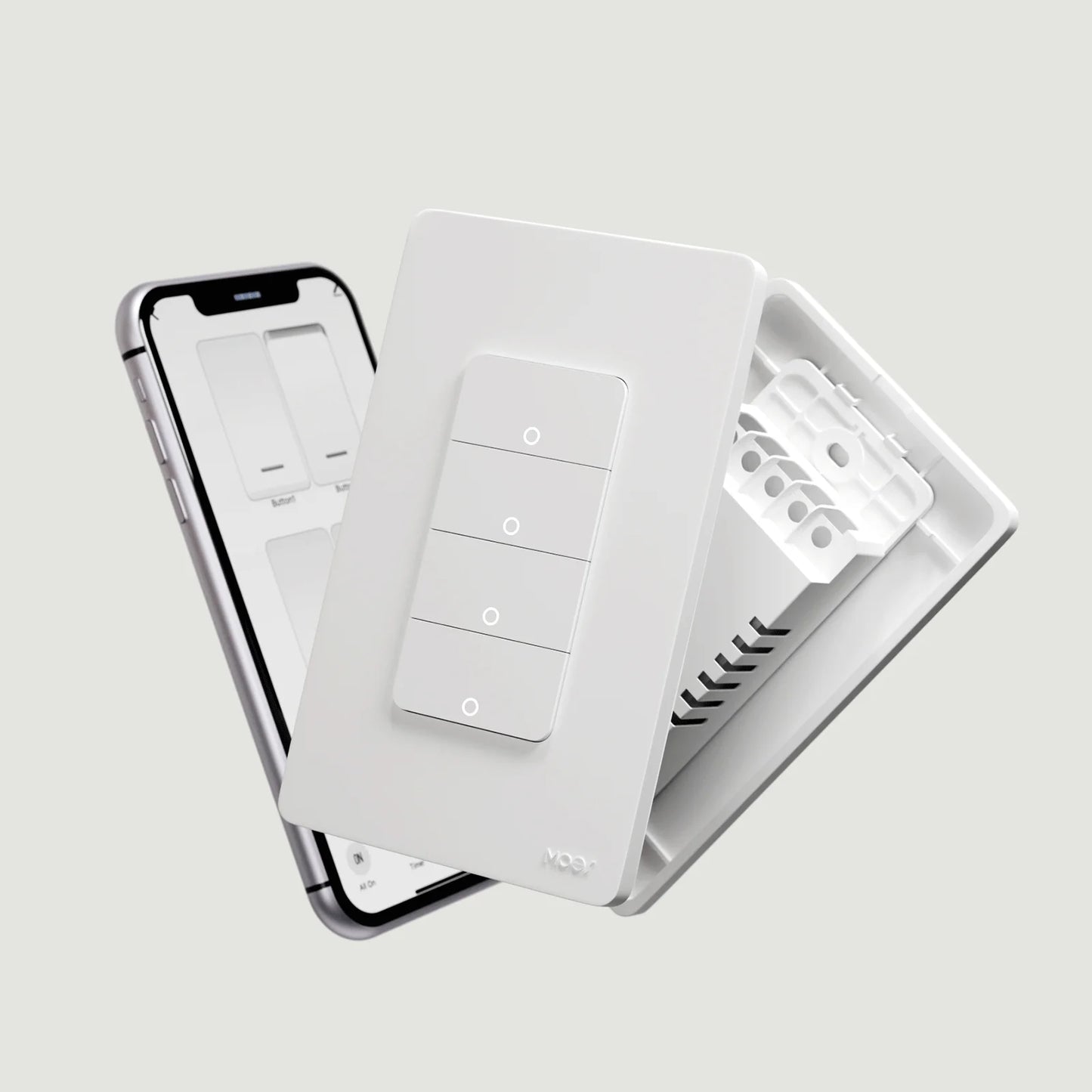 MOES Tuya WiFi Smart Light Switch US Pole Push Button