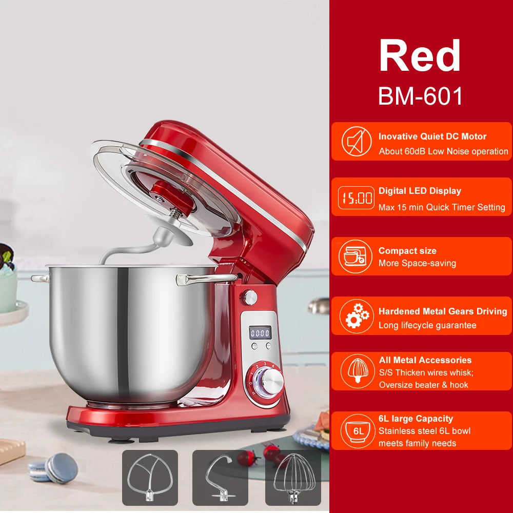 Biolomix Kitchen Stand Mixer 1200W Quiet Motor